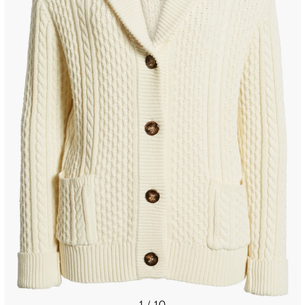 Fisherman Cotton Cardigan size L